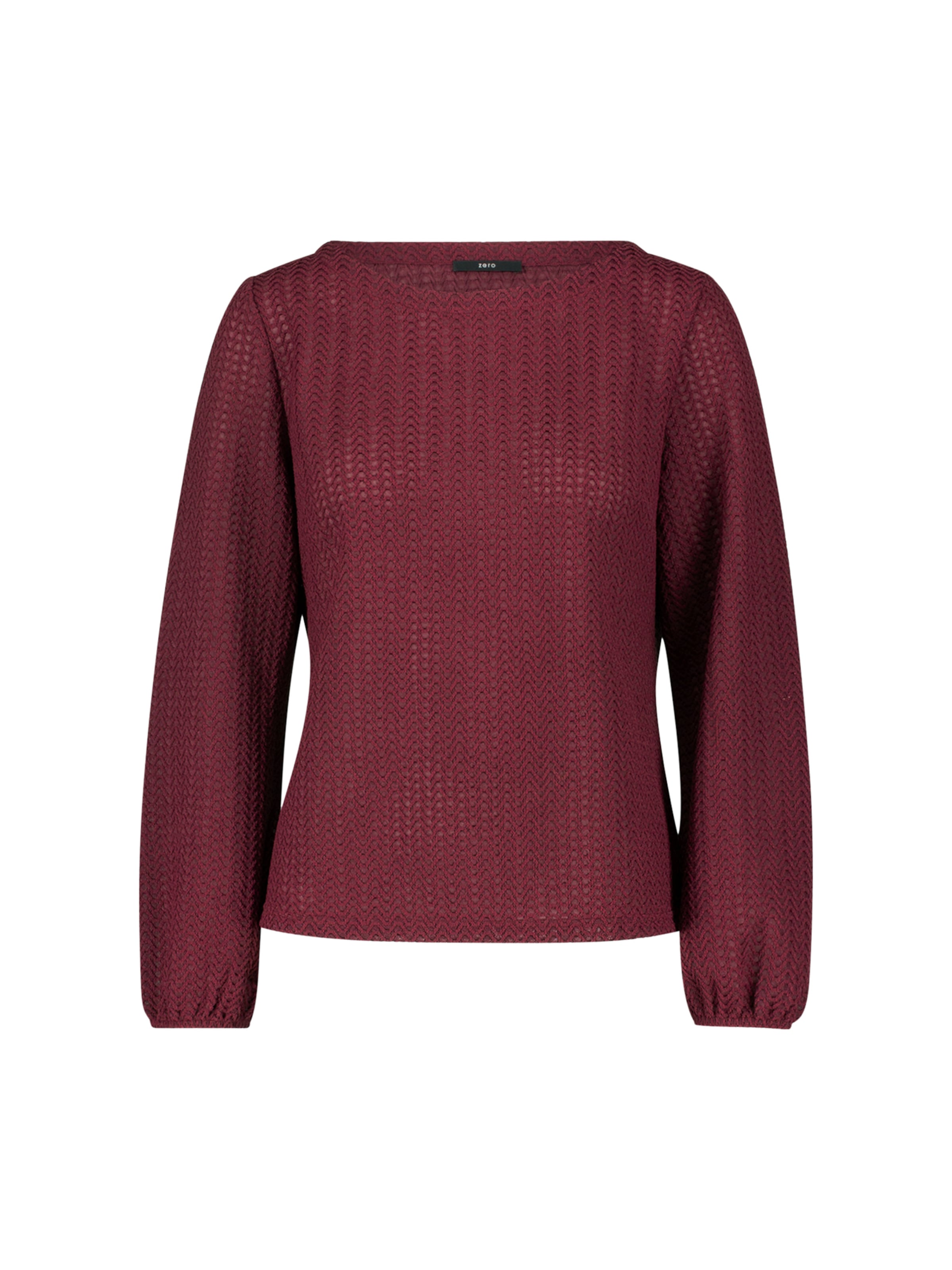 zero Strukturshirt mit Rundausschnitt in Rot: Vorderseite