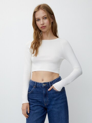 Pull&Bear Svetr – béžová: přední strana