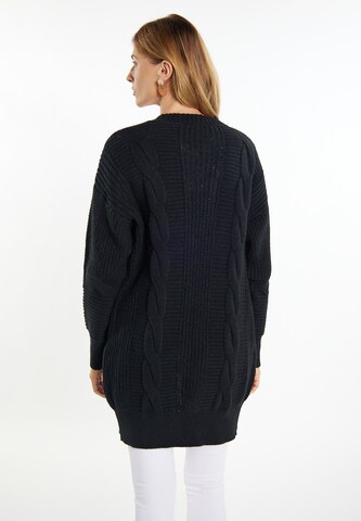 usha WHITE LABEL Knit Cardigan 'Teylon' in Black