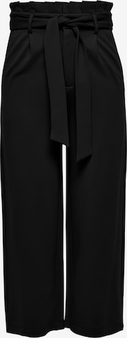 ONLY Pleat-Front Pants 'POPTRASH' in Black: front