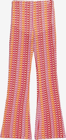 Bershka Flared Pants in Red: front