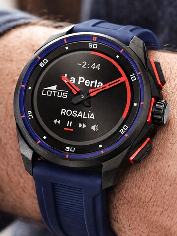 Montre digitale Lotus en bleu : devant