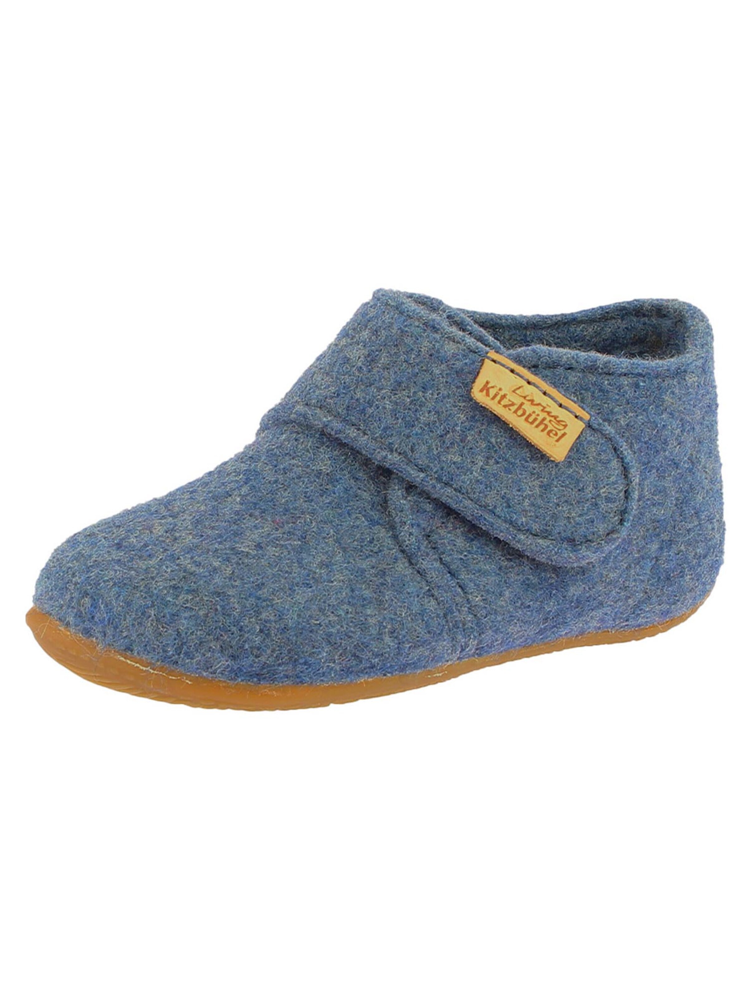 Living Kitzbühel Huisschoenen 'Filz' in Blauw: voorkant