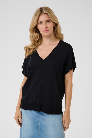 Pull-over 'Maru' Cream en noir : devant