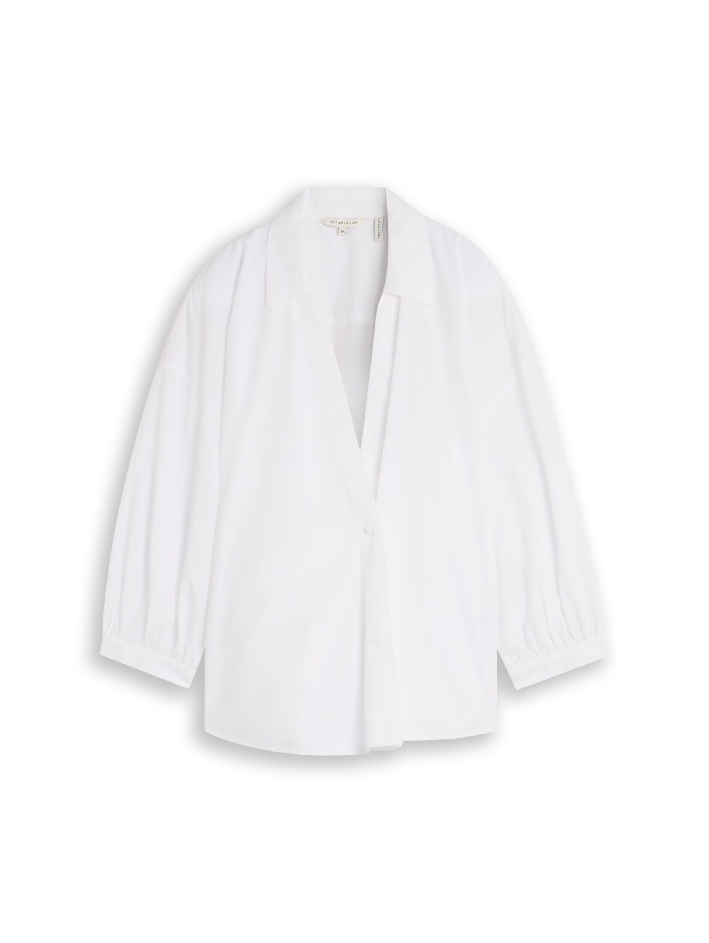 TOM TAILOR Chemisier en S en blanc, Vue avec produit