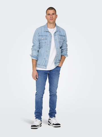 Coupe slim Jean 'Loom' Only & Sons en bleu