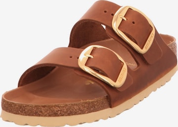 BIRKENSTOCK - Zapatos abiertos 'Komfort Stiefel Damen 1011073 Echtleder in braun' en marrón: frente