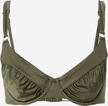 Hunkemöller T-shirt Bikinitop 'Crete' in Groen: voorkant