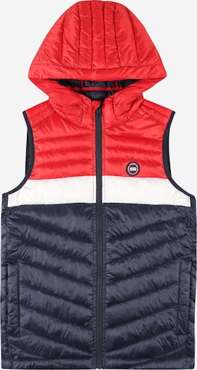 Jack & Jones Junior Bodywarmer 'HERO' in de kleur Navy / Rood / Wit, Productweergave