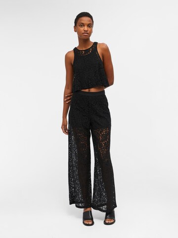 OBJECT Wide leg Broek 'IBI' in Zwart