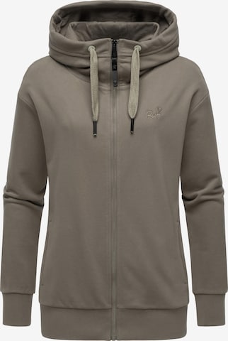 Ragwear Zip-Up Hoodie 'Yodis' in Brown: front