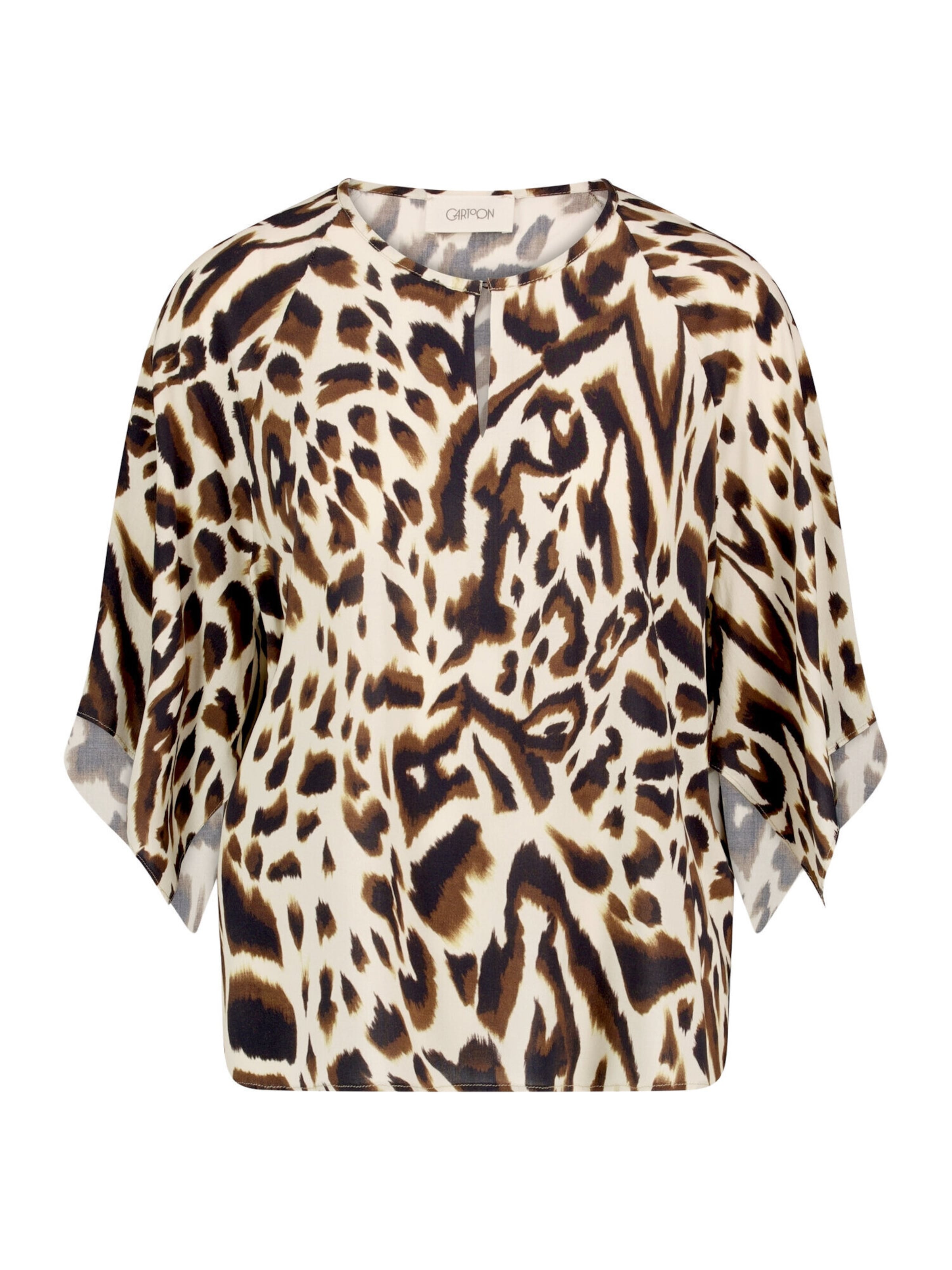 Cartoon Blouse in Beige: voorkant