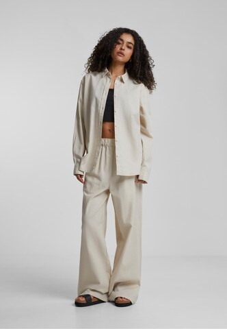 Urban Classics Wide leg Trousers in Beige