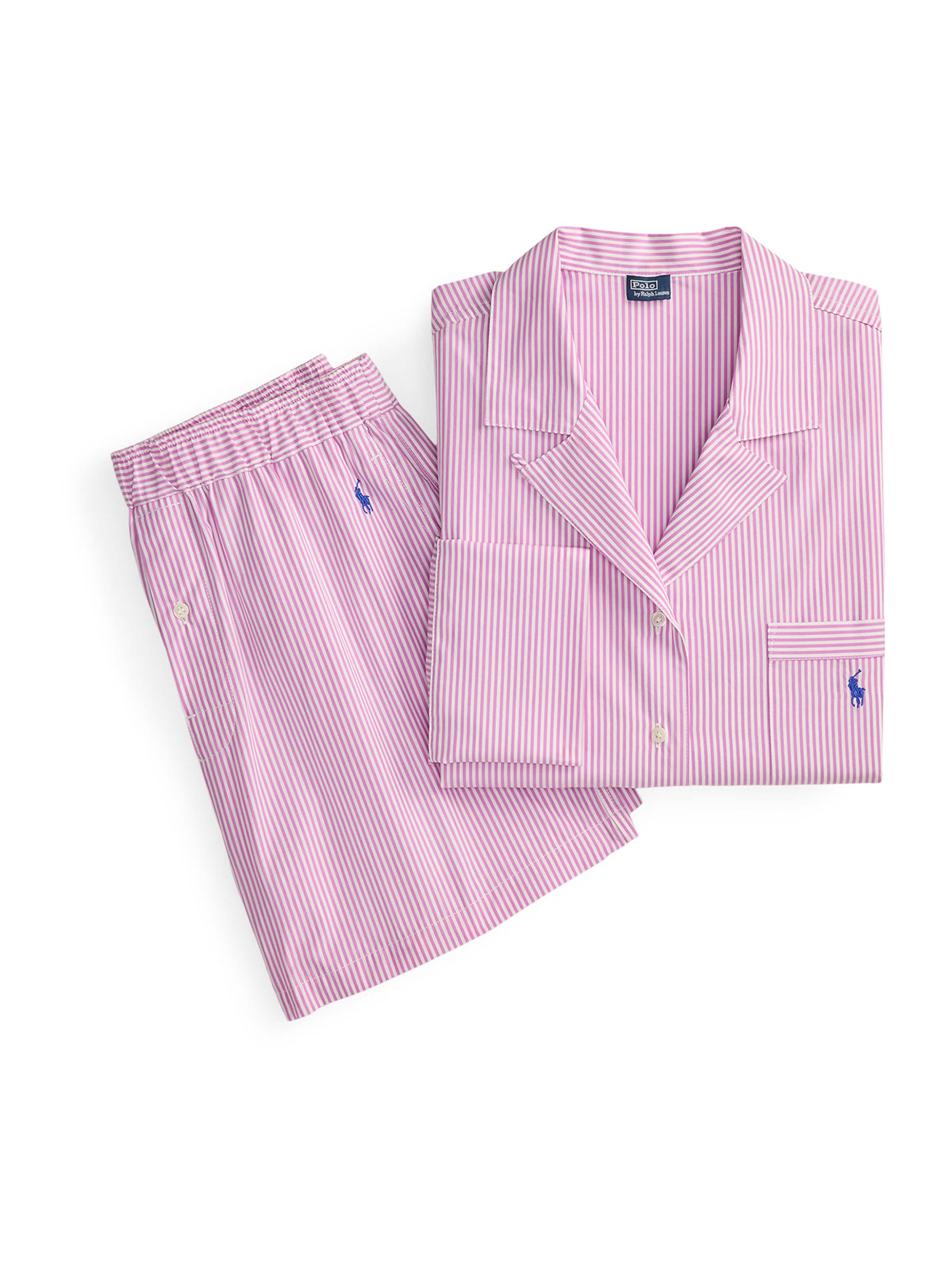 Pyjama ' Shirting Stripes ' Polo Ralph Lauren en rose