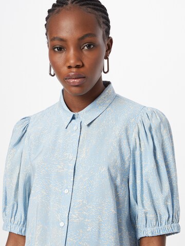 ICHI Shirt Dress in Blue