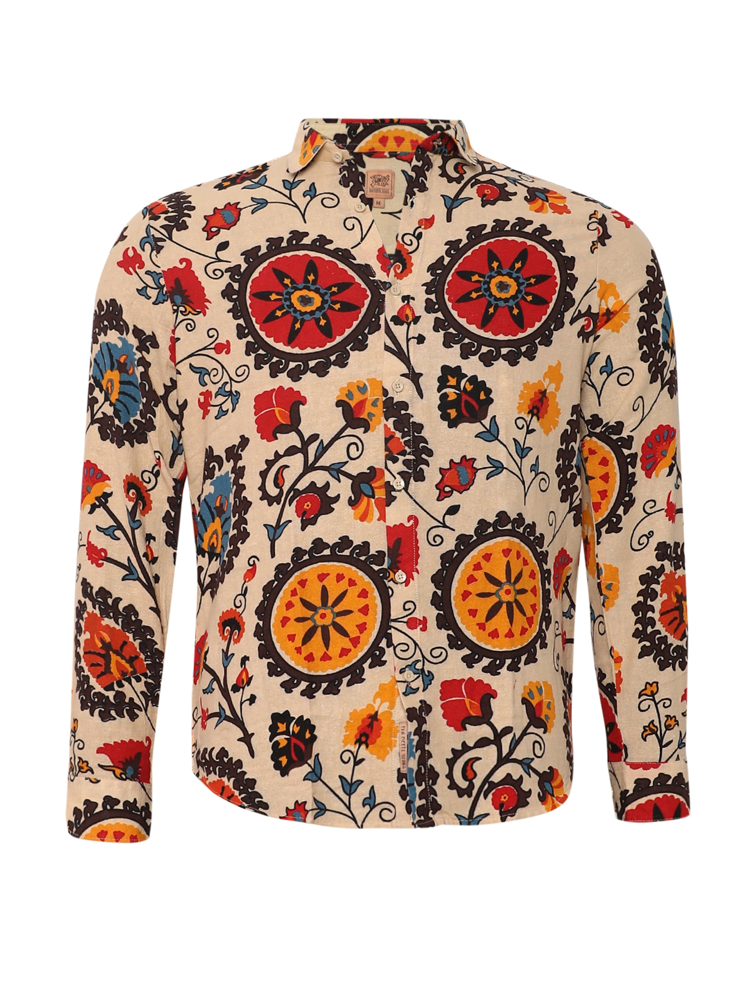 Regular fit Camicia 'Anderson' di Campus Sutra in beige: frontale