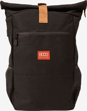 Sac à dos 'Everyday Hemp Rolltop Backpack in Black' 8000kicks en noir : devant