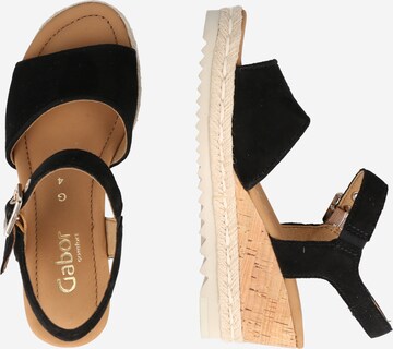 GABOR Strap Sandals in Black