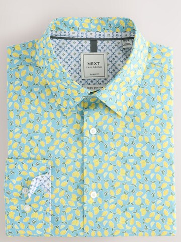 Next Slim fit Button Up Shirt in Blue