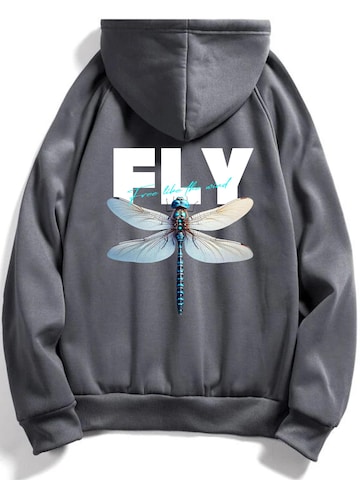 RMK Sweatshirt 'Fly Libelle'‌‌‌‌‌‌‌‌‌‌ in Grau: Vorderseite