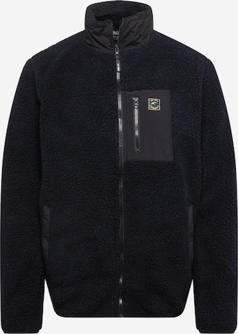 INDICODE JEANS Fleece jacket 'Burke' in Black: front