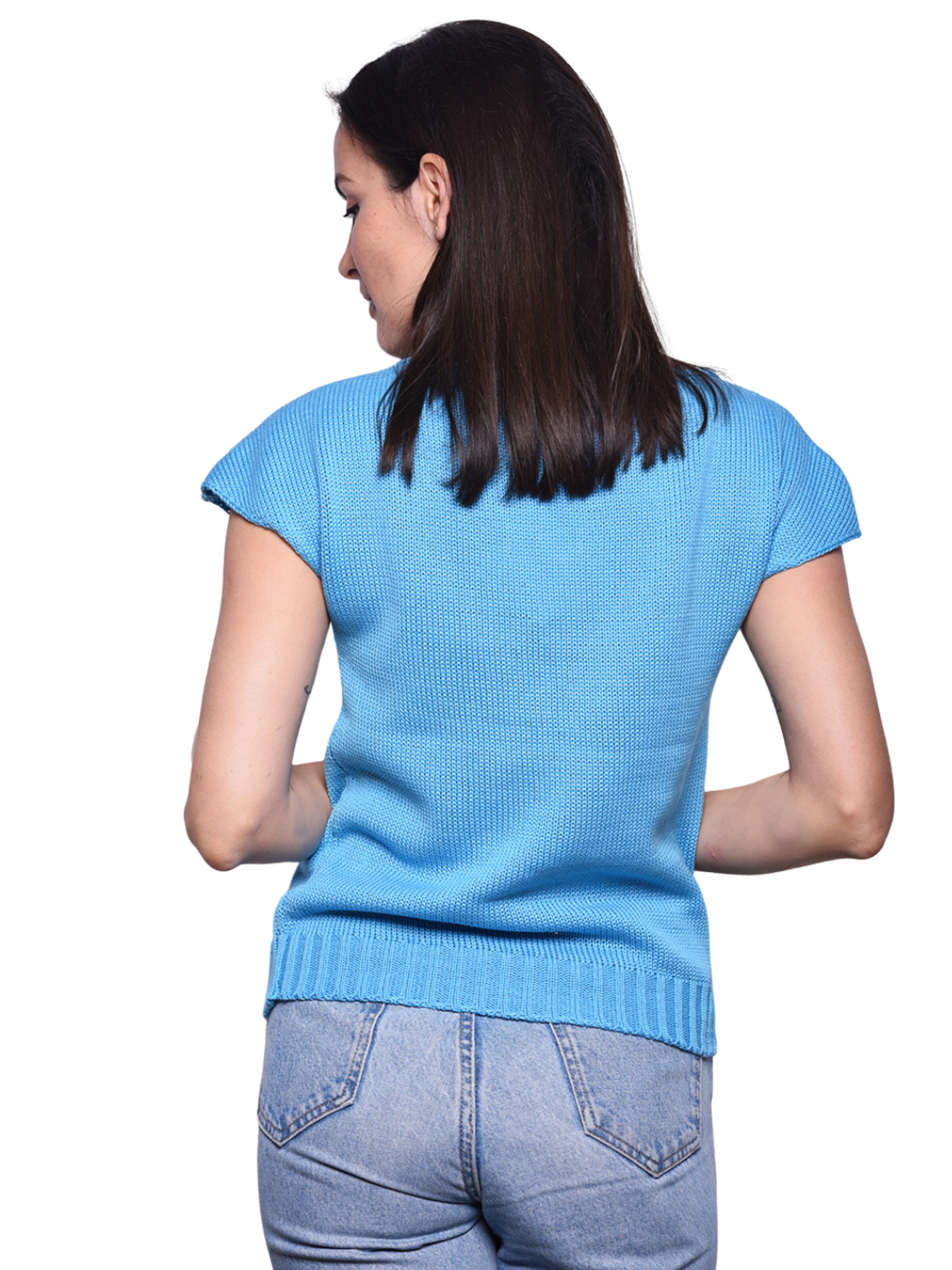 Süel knitwear - Top de punto 'Carlos' en azul