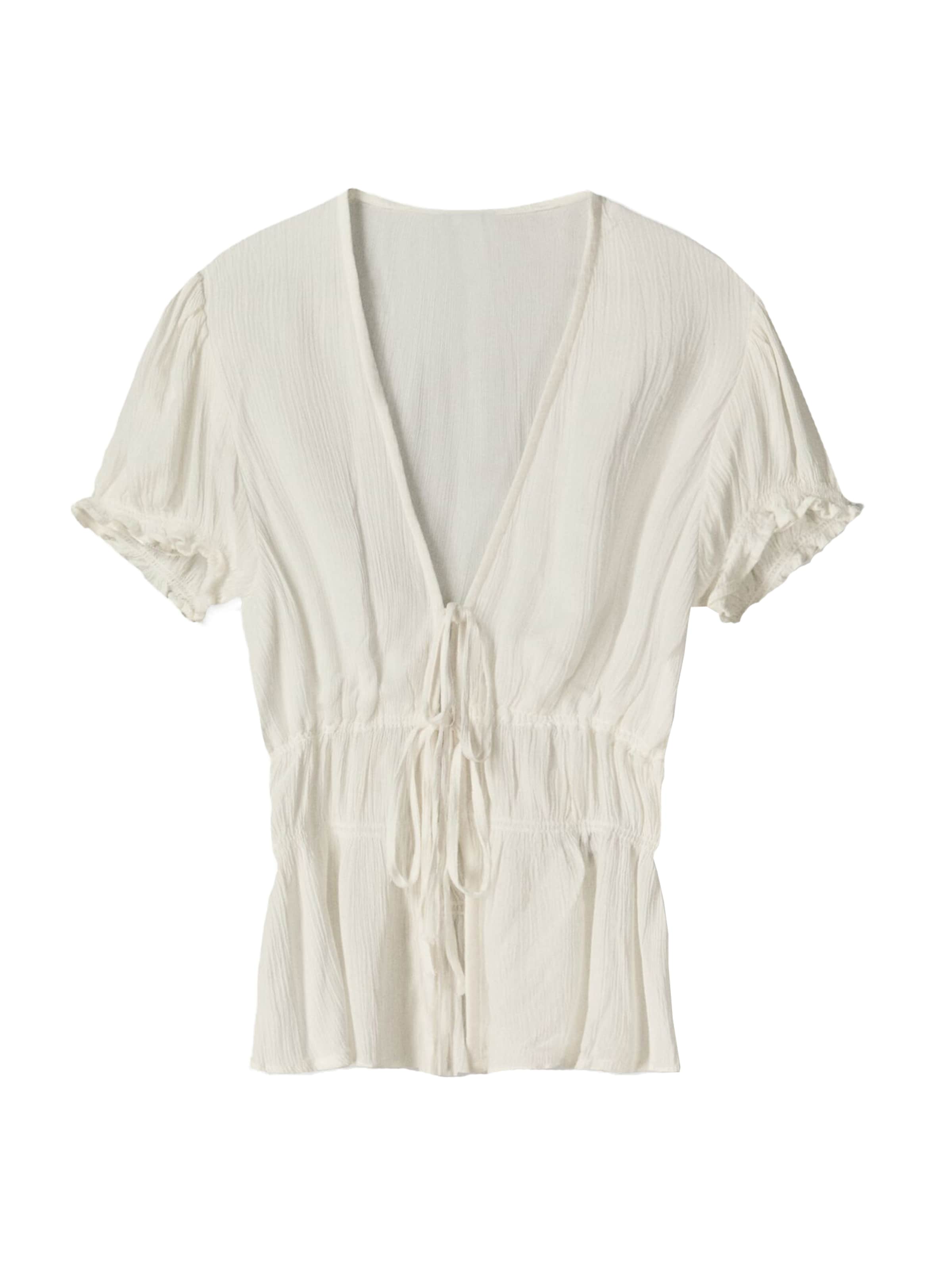 Bershka Bluzka w kolorze beżowy: przód