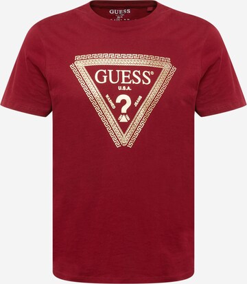 T-Shirt GUESS en rouge : devant