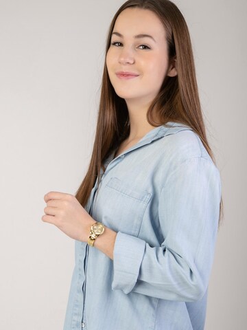Lucardi Analoog horloge in Goud: voorkant