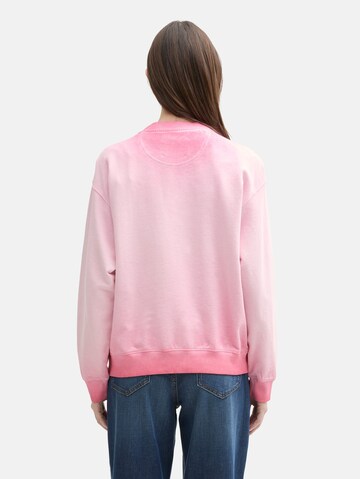 TOM TAILOR DENIM Sweatshirt in Pink