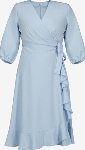 Robe de cocktail 'IRIS' Karko en bleu : devant