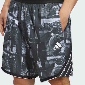 Loosefit Pantalon de sport 'Crazy Lite AOP' ADIDAS PERFORMANCE en noir