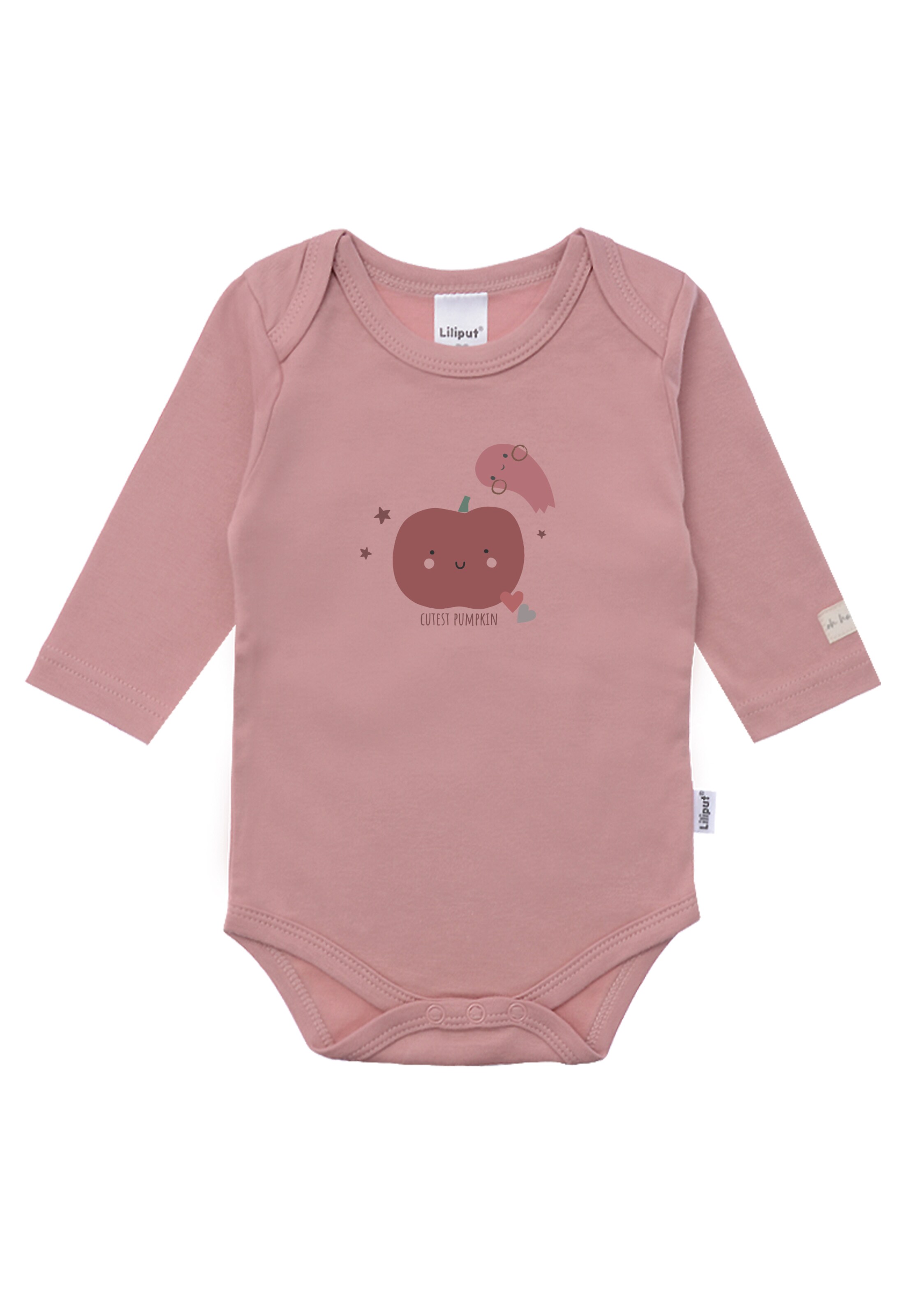 LILIPUT Langarm-Body 'Cutest Pumpkin' in Pink: Vorderseite
