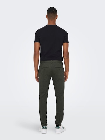 Only & Sons Slim fit Chino trousers 'Mark' in Green