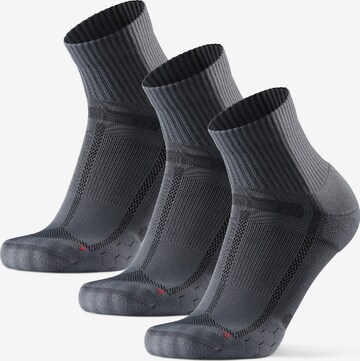 DANISH ENDURANCE Athletic Socks 'Long Distance' in Grey: front