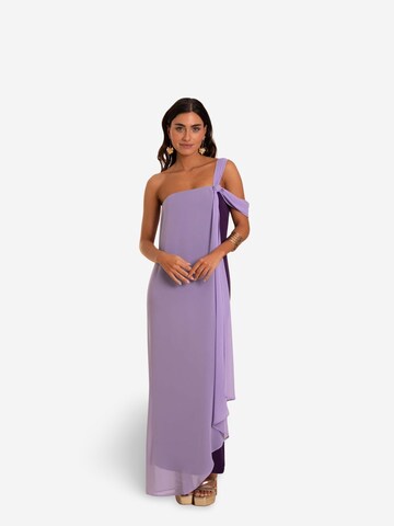 Robe de soirée THE-ARE en violet : devant