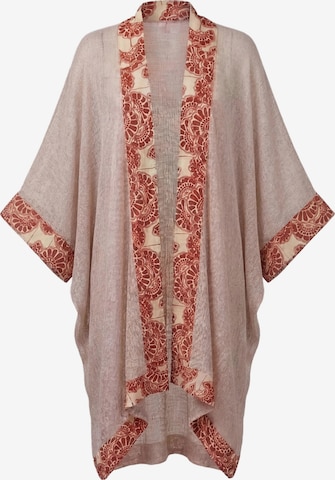 Shop Karey Kimono 'Ethereal Block Kimono' in White: front