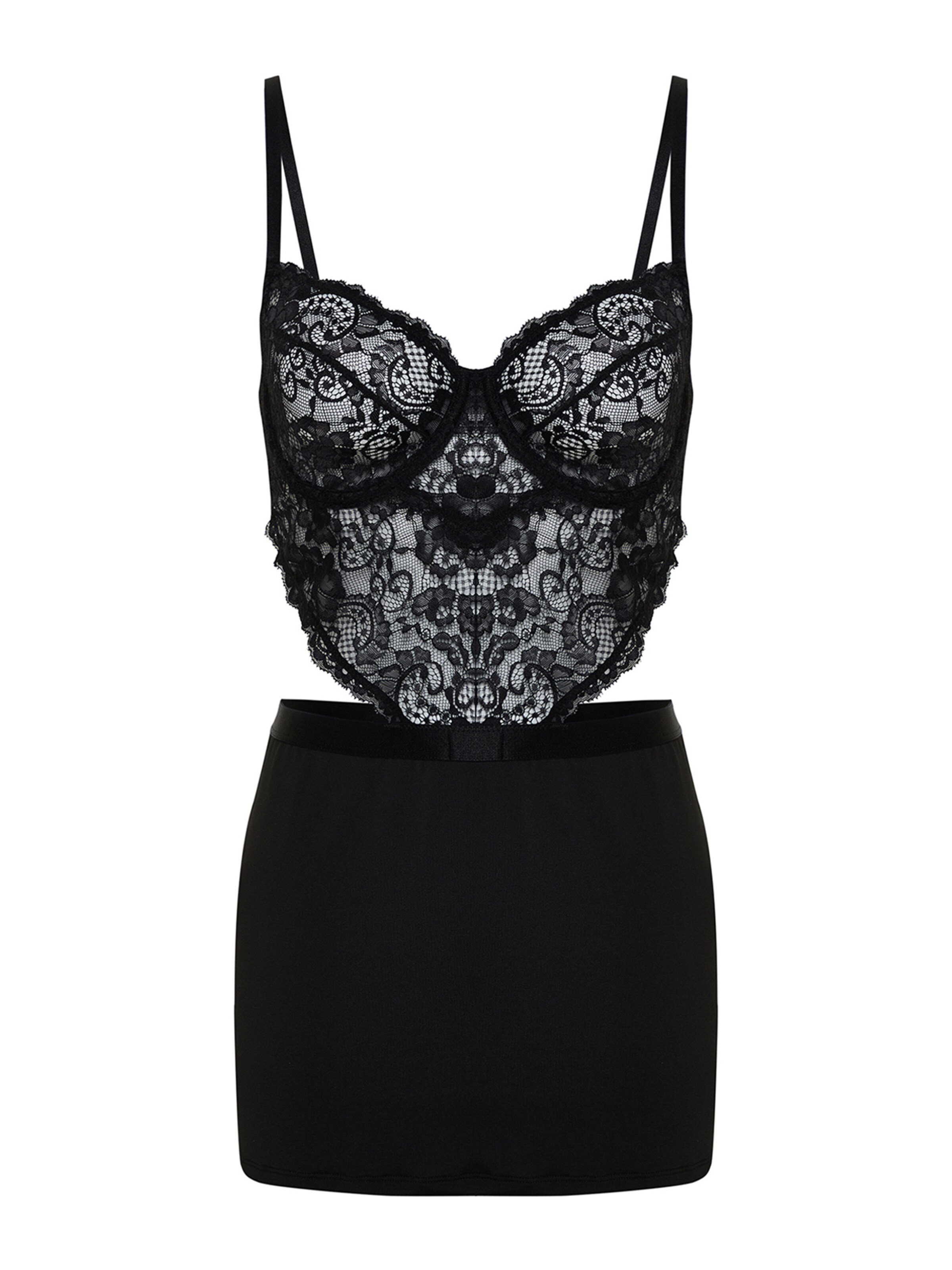 Trendyol Неглиже в Черный: спереди