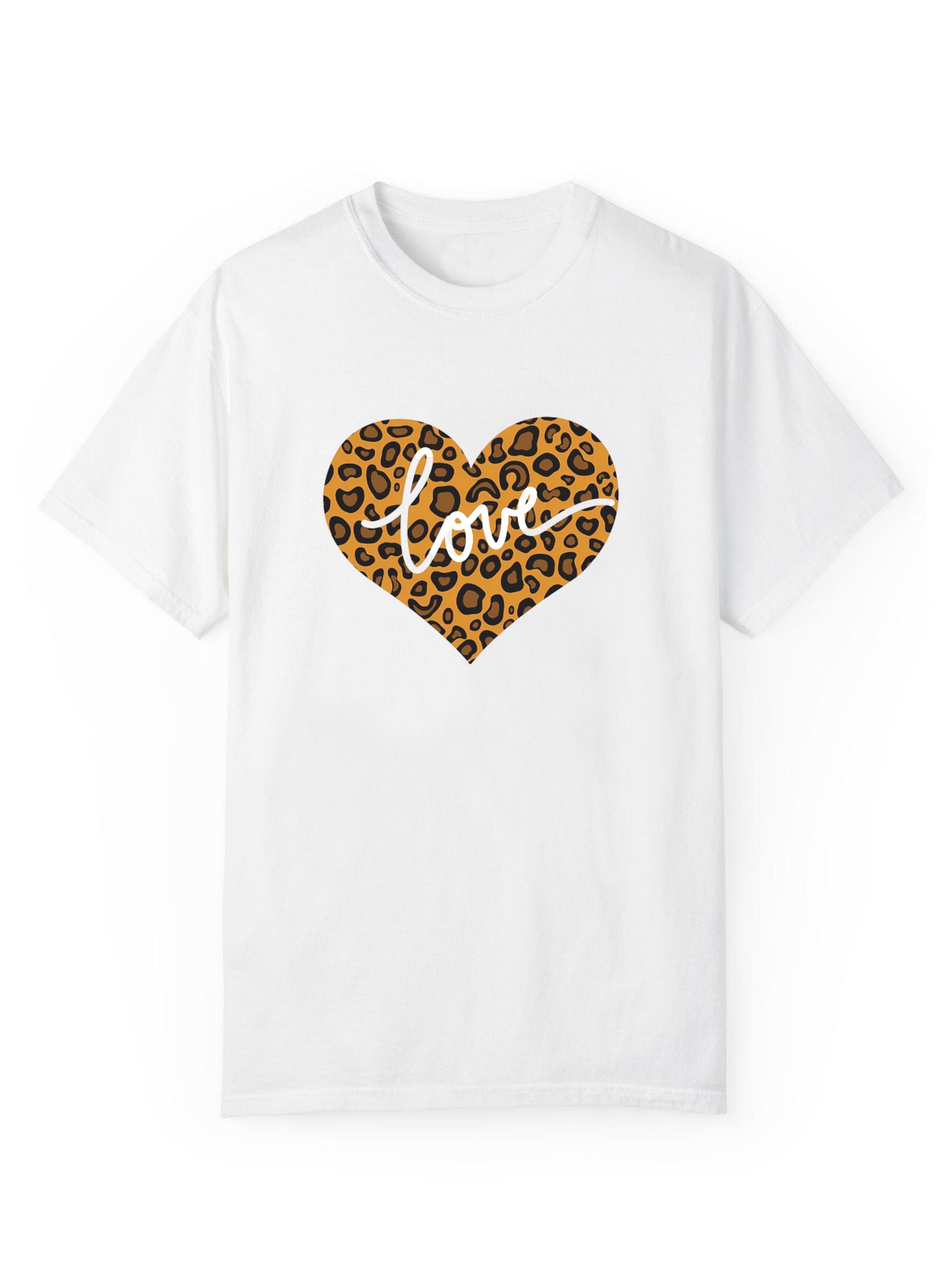 GORHEY - Camiseta 'Women's Casual Cotton Summer Short-Sleeve Basic shirt with Leopard Print' en blanco