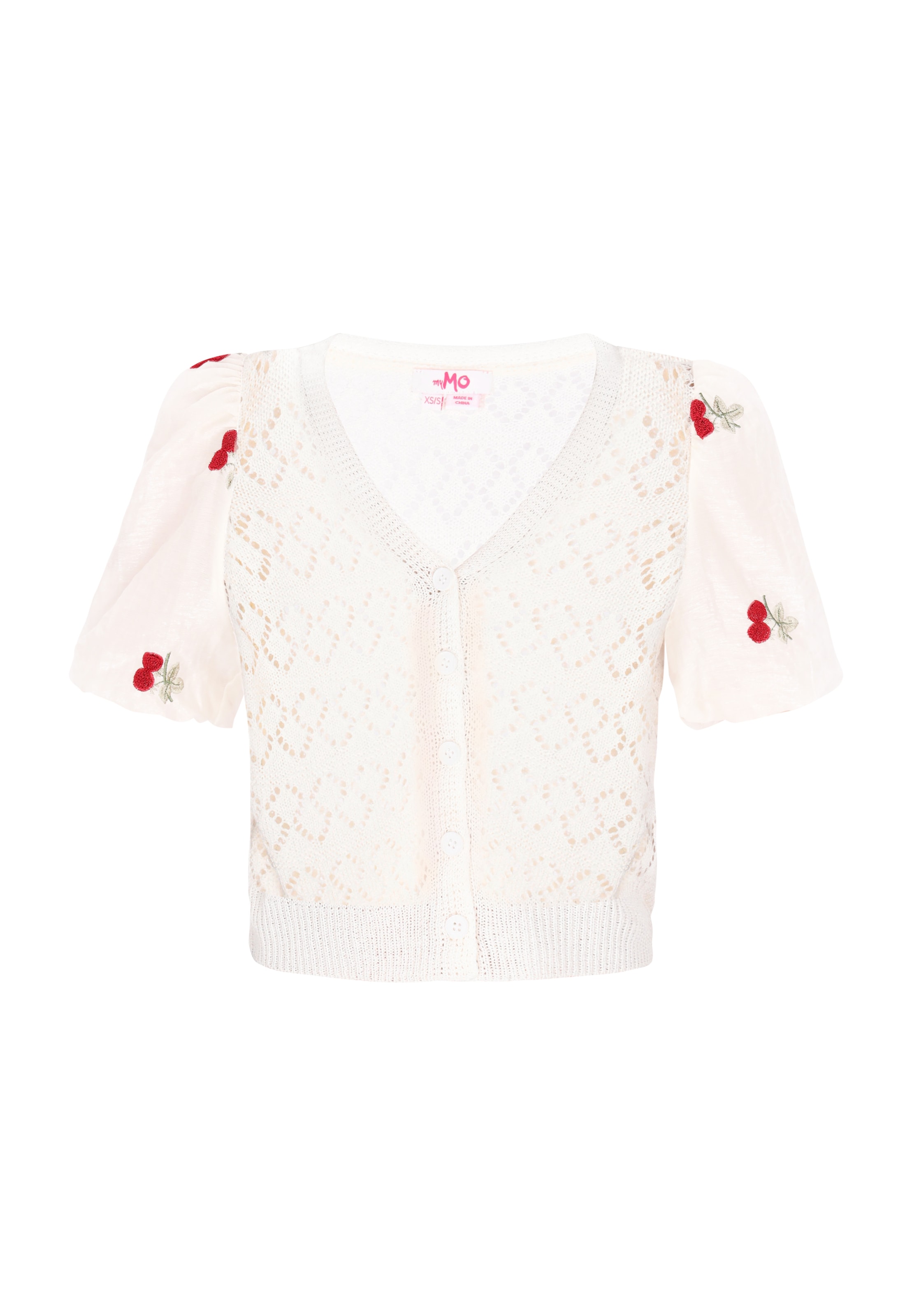 MYMO Kardigán - fehér: elől