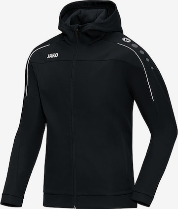 JAKO Athletic Jacket 'Classico' in Black: front