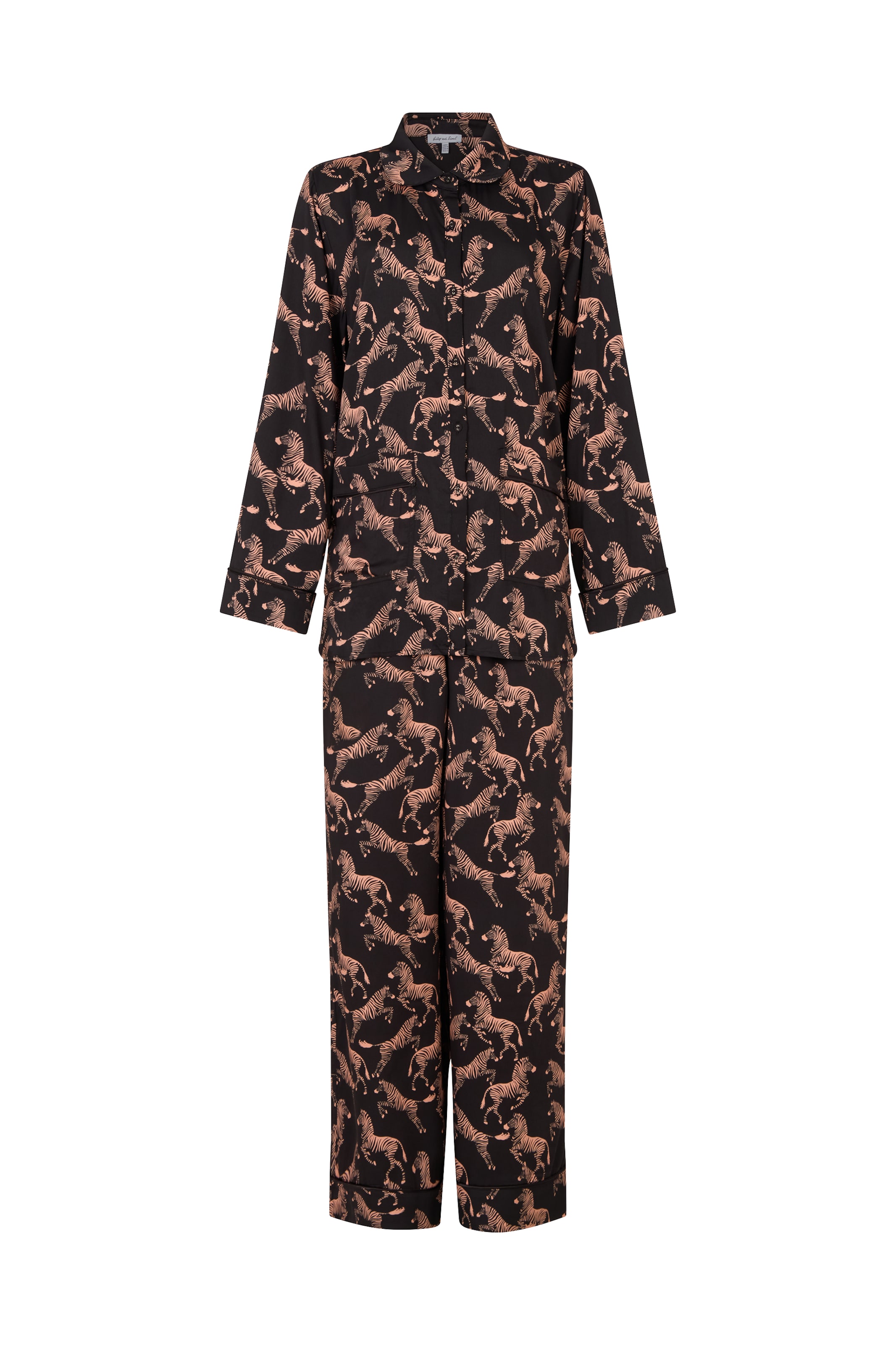 lily and lionel Pajama 'Evie' in Black: front