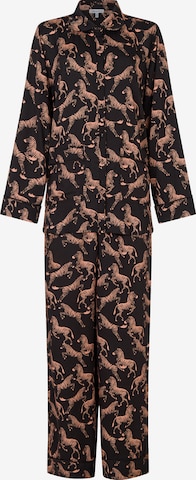 lily and lionel Pyjama 'Evie' in Schwarz: Vorderseite