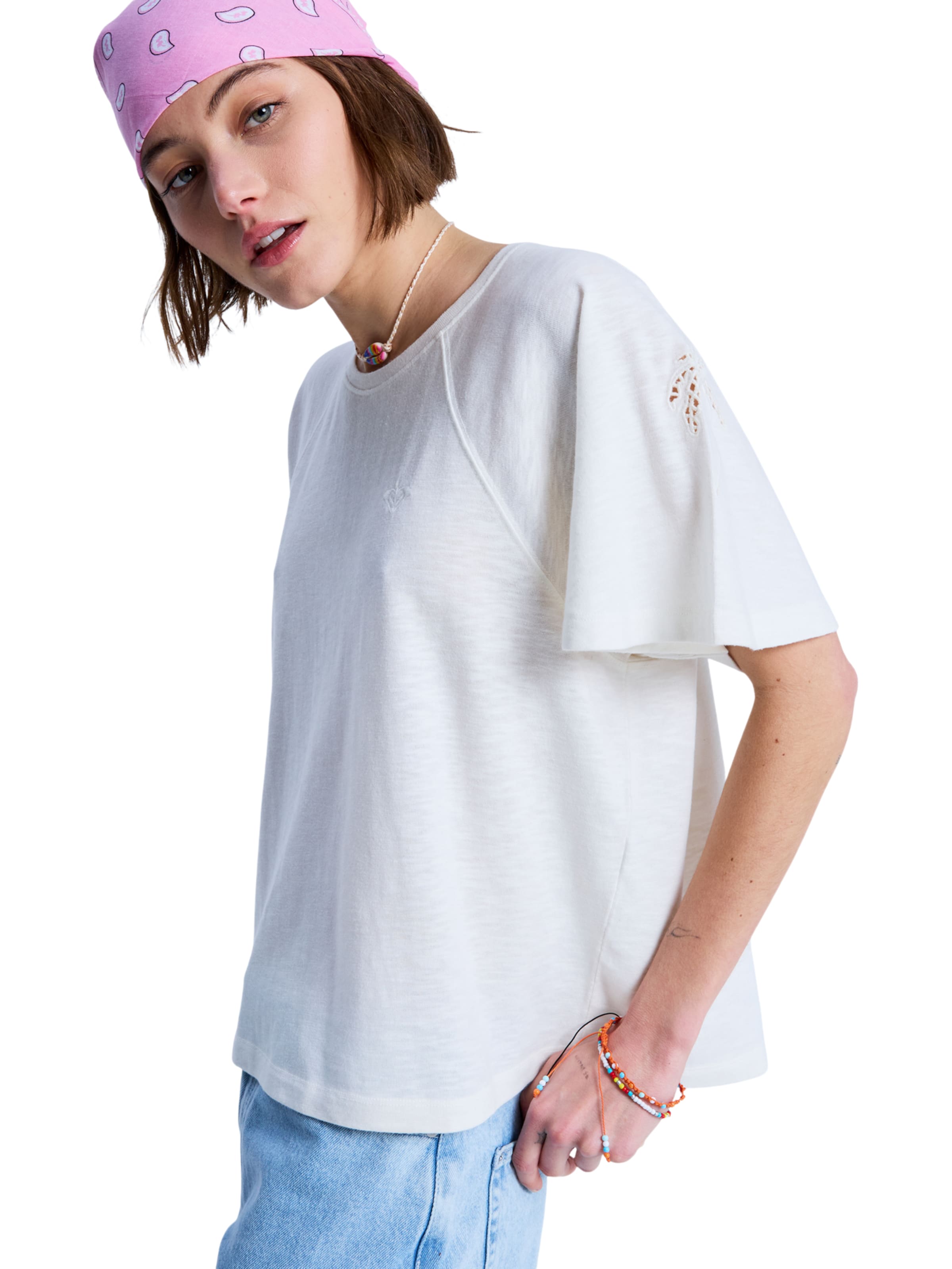 ROXY Shirt 'Time For Palm Tree' in White