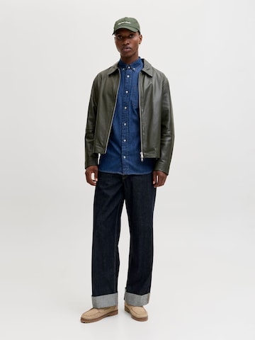 JACK & JONES - Ajuste regular Camisa 'JJEBROOK' en azul