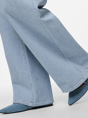 PIECES Wide Leg Jeans 'PCBillo' i blå