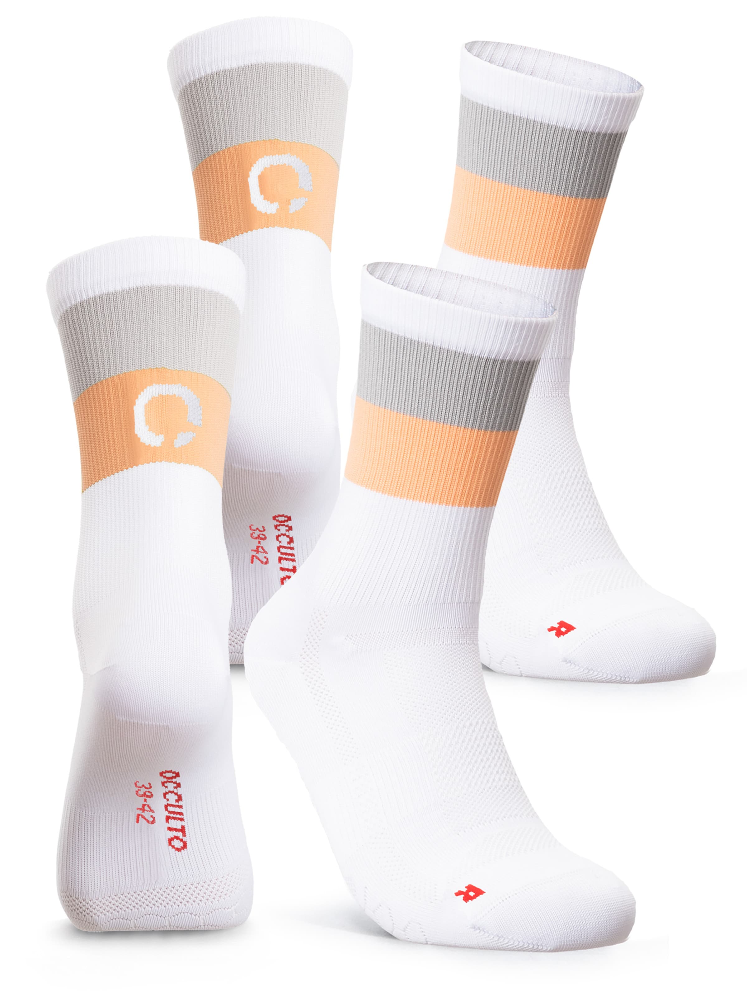 Chaussettes de sport 'Rennrad' Occulto en blanc : devant