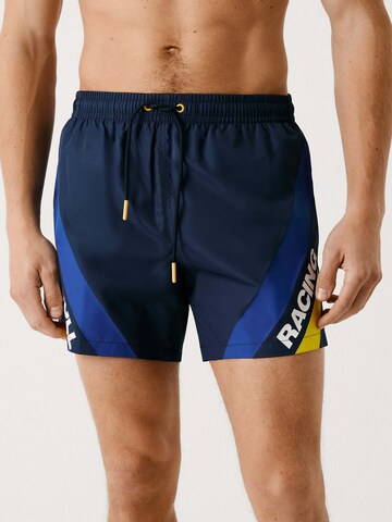 Shorts de bain Red Bull Racing x Pepe Jeans en bleu : devant
