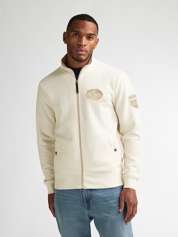 Veste de survêtement Petrol Industries en blanc : devant