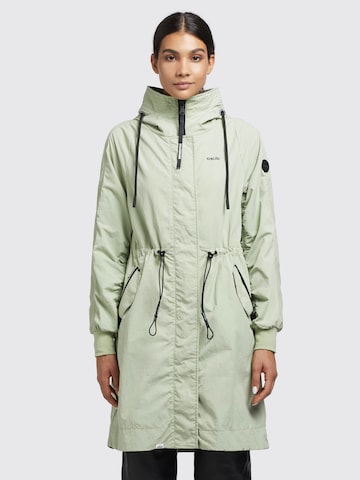 Manteau mi-saison 'Silica' khujo en vert : devant